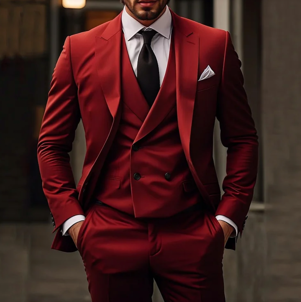 Neymor - 3-teiliges set für herren bestehend aus schlichtem business-blazer, weste und hose