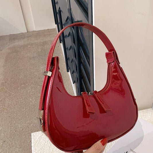 Vintage Halbmond-Tasche aus PU-Leder - Laurena