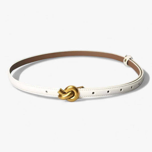 Eleganter Ledergürtel mit Knoten-Schnalle - Areene
