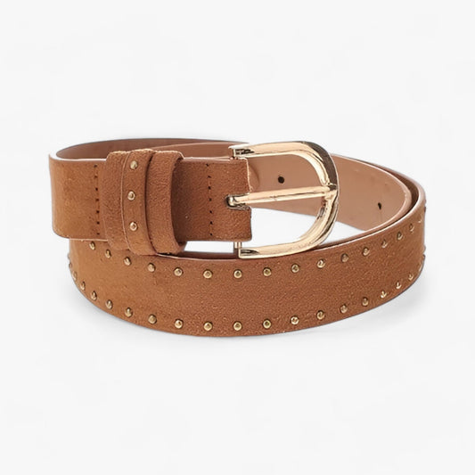 Western-Riem aus Wildleder mit Nieten - Aubrey