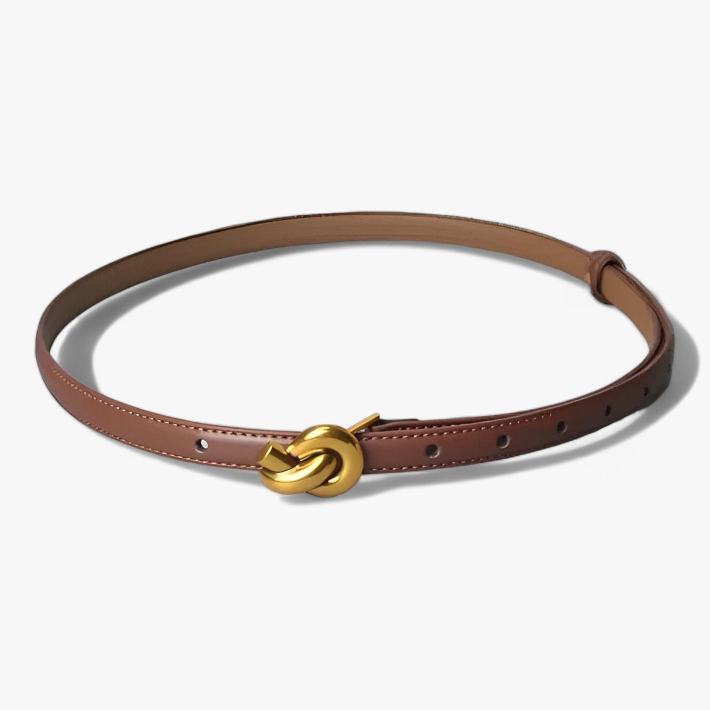 Eleganter Ledergürtel mit Knoten-Schnalle - Areene