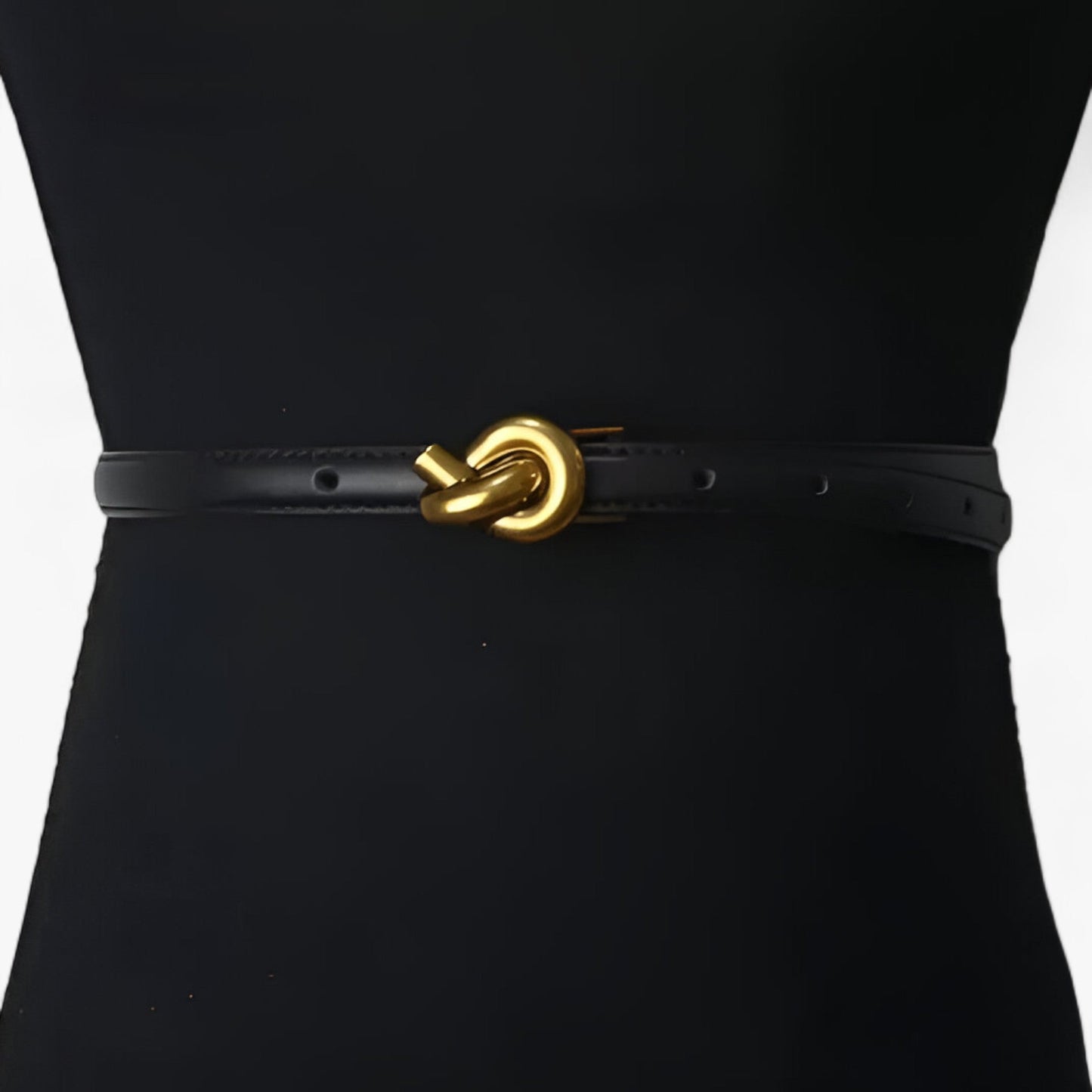 Eleganter Ledergürtel mit Knoten-Schnalle - Areene